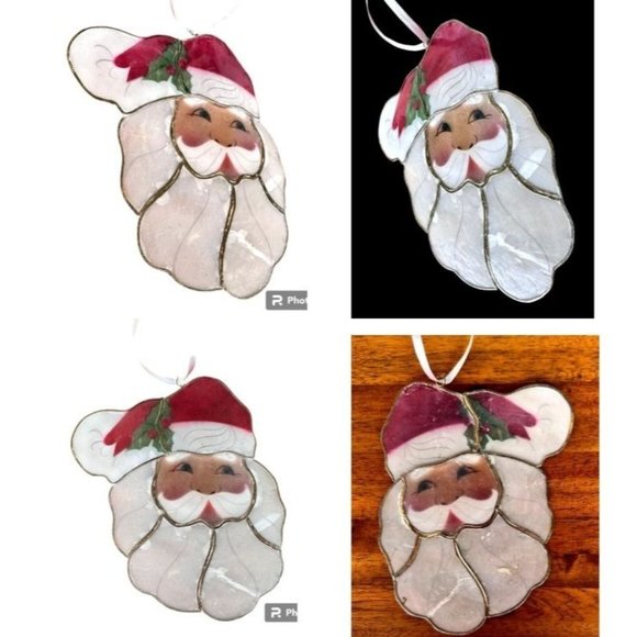 Vintage 70s Handmade Foiled Santa Claus Ornament Christmas Tree Decorati… - Picture 10 of 12